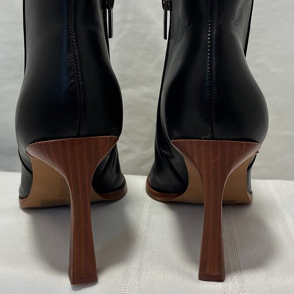 Vince Camuto Women's Pezlee Island Stiletto Black Leather Booties Size 10M - Picture 6 of 12